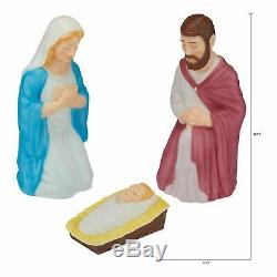 Lighted Outdoor Nativity 3 pc Set Holy Family Large Christmas Display NEW