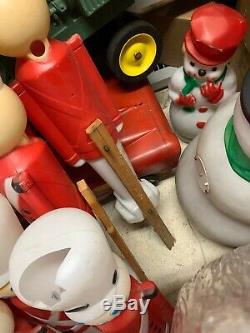 Lot/ 12 Vintage Empire 30 Christmas Lighted Blow Mold Toy Soldier Nut Crackers