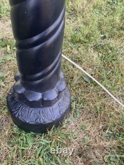 Lot Of 2 Blow Mold Halloween Pumpkin Black Candle Sunhill Lighted 36 USA RARE