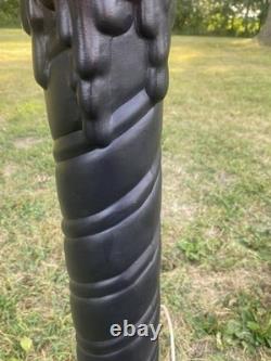 Lot Of 2 Blow Mold Halloween Pumpkin Black Candle Sunhill Lighted 36 USA RARE