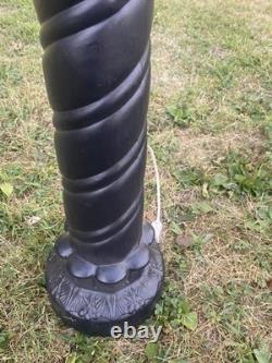 Lot Of 2 Blow Mold Halloween Pumpkin Black Candle Sunhill Lighted 36 USA RARE