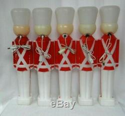 Lot Of 9 Union 30 Soldiers White Hat Lighted Blow Molds Outdoor Christmas Yard