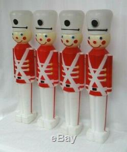 Lot Of 9 Union 30 Soldiers White Hat Lighted Blow Molds Outdoor Christmas Yard