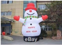 Lovely Giant Outdoor Christmas Inflatable Snowman for Christmas Decoration 8M