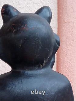 Lrg! Vntage Halloween Blow Mold Black Cat On A Pumpkin 35tall -shipping Info Lrg! Vntage Halloween Blow Mold Black Cat On A Pumpkin 35tall -shipping Info