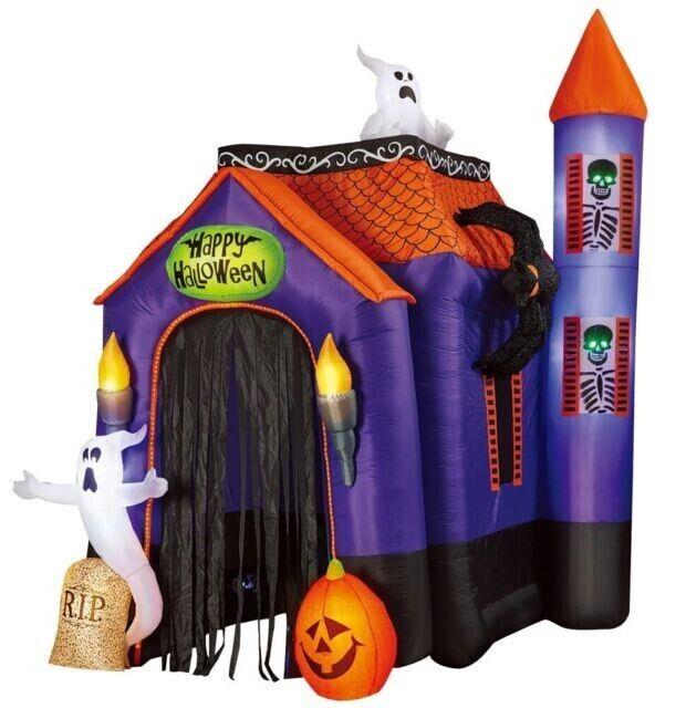 Member's Mark Pre-lit 12' Tall Inflatable Haunted House Airblown Archway Tunnel