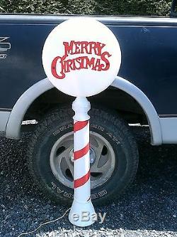 Merry Christmas & Reindeer Parking 54 Union Lollipop Lighted Blow Mold