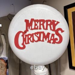 Merry Christmas Reindeer Parking Pole Sign 52 Lighted Blow Mold DOUBLE SIDED