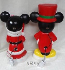Mickey & Minnie Mouse Lighted Christmas Blow Mold Outdoor Yard Decor #1