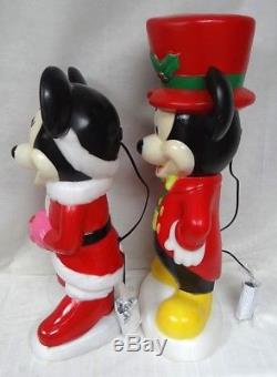 Mickey & Minnie Mouse Lighted Christmas Blow Mold Outdoor Yard Decor #1