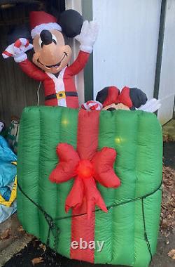 Mickey Mouse & Minnie 6' Christmas Inflatable Animated AirBlown Gemmy Disney