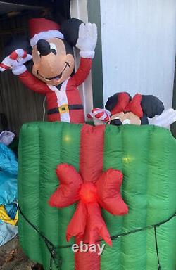 Mickey Mouse & Minnie 6' Christmas Inflatable Animated AirBlown Gemmy Disney