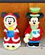 Mickey And Minnie Mouse Christmas Blow Molds Vintage