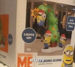 Minions 9 Feet Christmas Air blown Light Up Inflatable Despicable Me