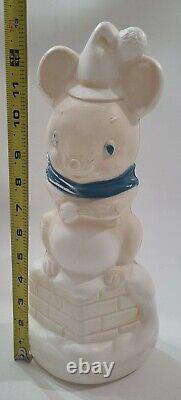 Mouse On Chimney Empire Blow Mold Christmas 13 Vintage 1970 Rare HTF Read? (H)