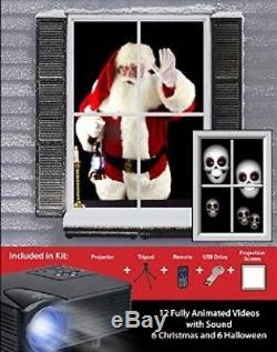 Mr. Christmas Virtual Holiday Projector Kit, Black