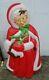 Mrs Santa Claus Christmas Blow Mold Plastic Outdoor Light Up 40 Withglasses