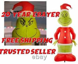 NEW 10 ft. Inflatable Giant Grinch with Fuzzy Plush Fabric TRUSTED SELLER