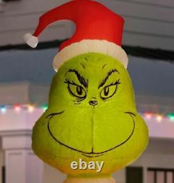NEW 10 ft. Inflatable Giant Grinch with Fuzzy Plush Fabric TRUSTED SELLER