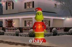 NEW 10 ft. Inflatable Giant Grinch with Fuzzy Plush Fabric TRUSTED SELLER