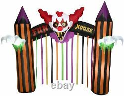 NEW 12' Lighted Clown Archway Halloween Inflatable Airblown Carnival Music Sound