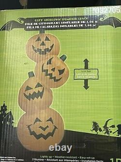 NEW 2010 Gemmy Colossal 12' Lighted Halloween Pumpkin Stack Inflatable Airblown