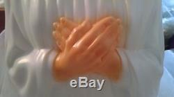 NEW 3 Piece 28 Pearl Nativity Set (Face, Hair Hands Painted) Lighted Blow Mold