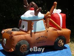 NEW 6' Long Disney Lighted Cars Christmas Inflatable Tow truck Mater Airblown
