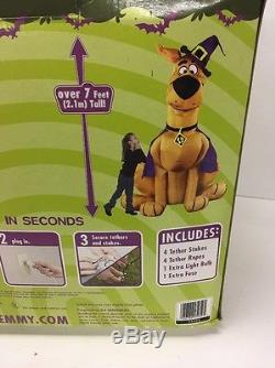 NEW, 7' Scooby Doo Gemmy Lighted Airblown Inflatable Haunted Halloween Blow Up
