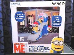 NEW Despicable Me Minions 10ft Wide Self Inflatable AirBlown Christmas Slide