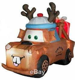 NEW Disney Cars Christmas 5' Gemmy Airblown Inflatable Lighted Mater Tow Truck