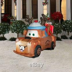 NEW Disney Cars Christmas 5' Gemmy Airblown Inflatable Lighted Mater Tow Truck