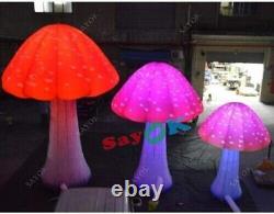 NEW Full Printing Colored Giant Inflatable Mushroom Decors with Air Blower USA