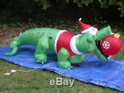 NEW Gemmy 7.5' Christmas Animated Florida Alligator Lighted Inflatable airblown