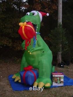 NEW Gemmy 8.5' Christmas Animated T-REX Dinosaur Lighted Inflatable airblown