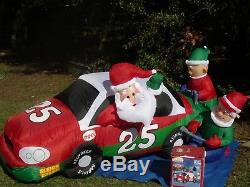 NEW Gemmy 8' Nascar Lighted #25 Stockcar Christmas Airblown Inflatable Racecar