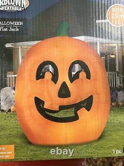 NEW Gemmy 9-1/2' Tall Halloween Flat Jack O Lantern Pumpkin Inflatable-New