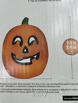 NEW Gemmy 9-1/2' Tall Halloween Flat Jack O Lantern Pumpkin Inflatable-New