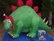 New Gemmy 9' Christmas Stegosaurus Dinosaur Lighted Inflatable Airblown Blow-up