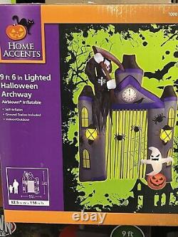 NEW Gemmy 9' Lighted Archway Walk-thru Halloween Inflatable Airblown