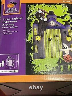 NEW Gemmy 9' Lighted Archway Walk-thru Halloween Inflatable Airblown