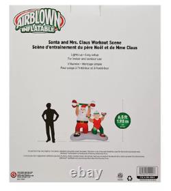 NEW Inflatable Santa WORKOUT 6.5FT Christmas Airblown Inflatable Yard Decor