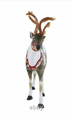 NEW LED 48 Lighted REINDEER BLOW-MOLD CHRISTMAS Yard FREE SHIPPING