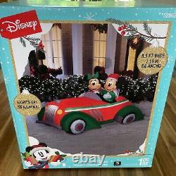 NEW Mickey and Minnie Disney Airblown Light-Up Christmas Car Inflatable