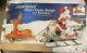 New! Rare Empire Mold Giant Santa Claus Sleigh Reindeer Noel Christmas Blow Mold