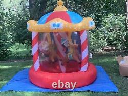 NEW RARE Gemmy Christmas Airblown Inflatable Animated Carousel Prototype 6ft