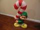 Nos Elf Holding Candy Cane Lighted Christmas Blow Mold Outdoor Yard Decor