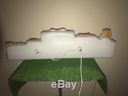 NOS Union Lighted Blow Mold Christmas Presents with Dog & Bear Don Featherstone