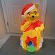 Nwt Vintage Disney Blow Mold Winnie The Pooh Santa Pot Hunny Christmas 33