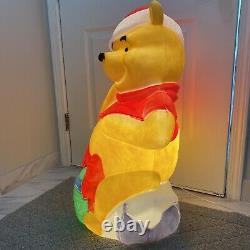 NWT Vintage Disney Blow Mold Winnie The Pooh Santa Pot Hunny Christmas 33